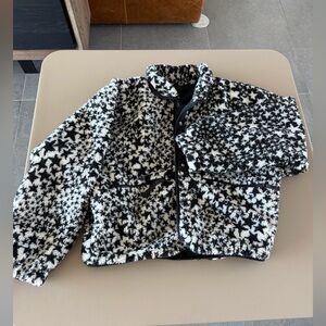 Free People Movement Hit the Slopes Fleece Jacket Starry Eyed Black Combo size S